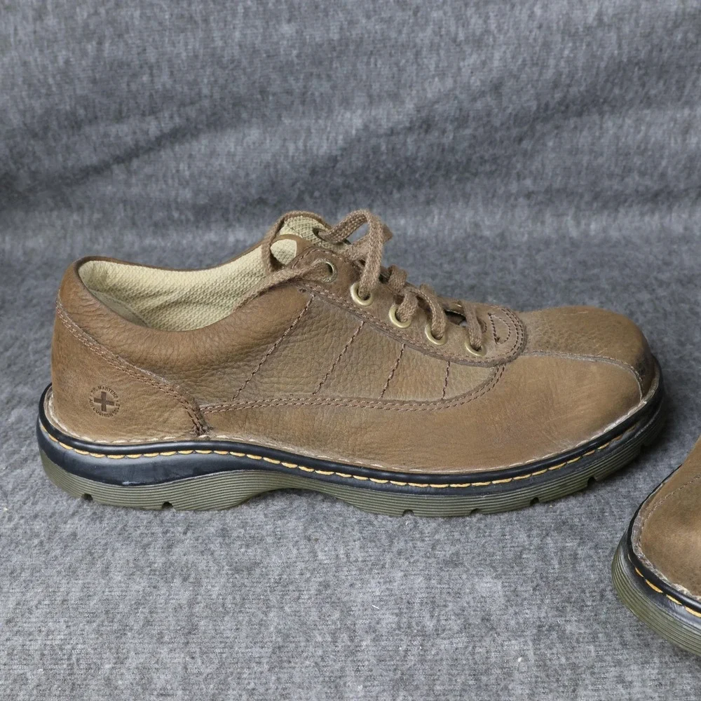 Dr. Martens John Shoes Mens Size 12 Brown Leather Lace Up Casual Sneakers
